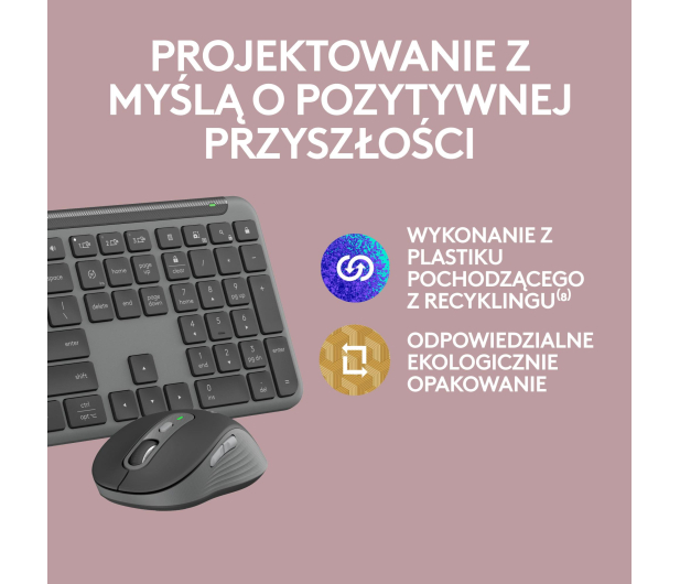 LOGITECH Zestaw mysz + klawiatura MK950 Sigantura Slim US Graphite 920-012490 - 1233175 - zdjęcie 16